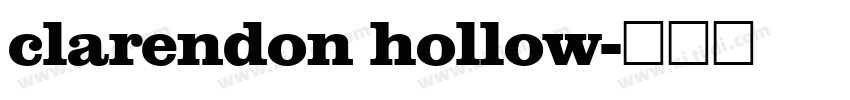 clarendon hollow字体转换